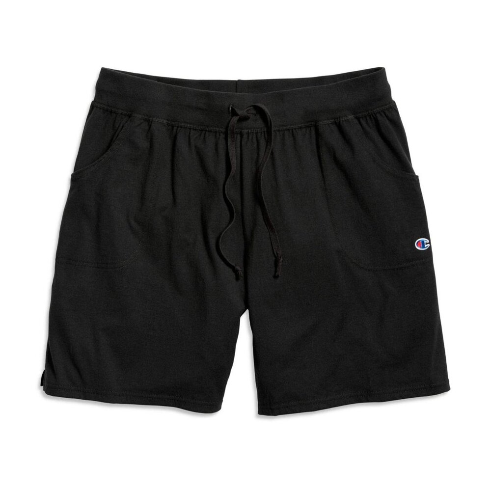 Champion Solid Black Athletic Shorts, Drawstring … - image 1